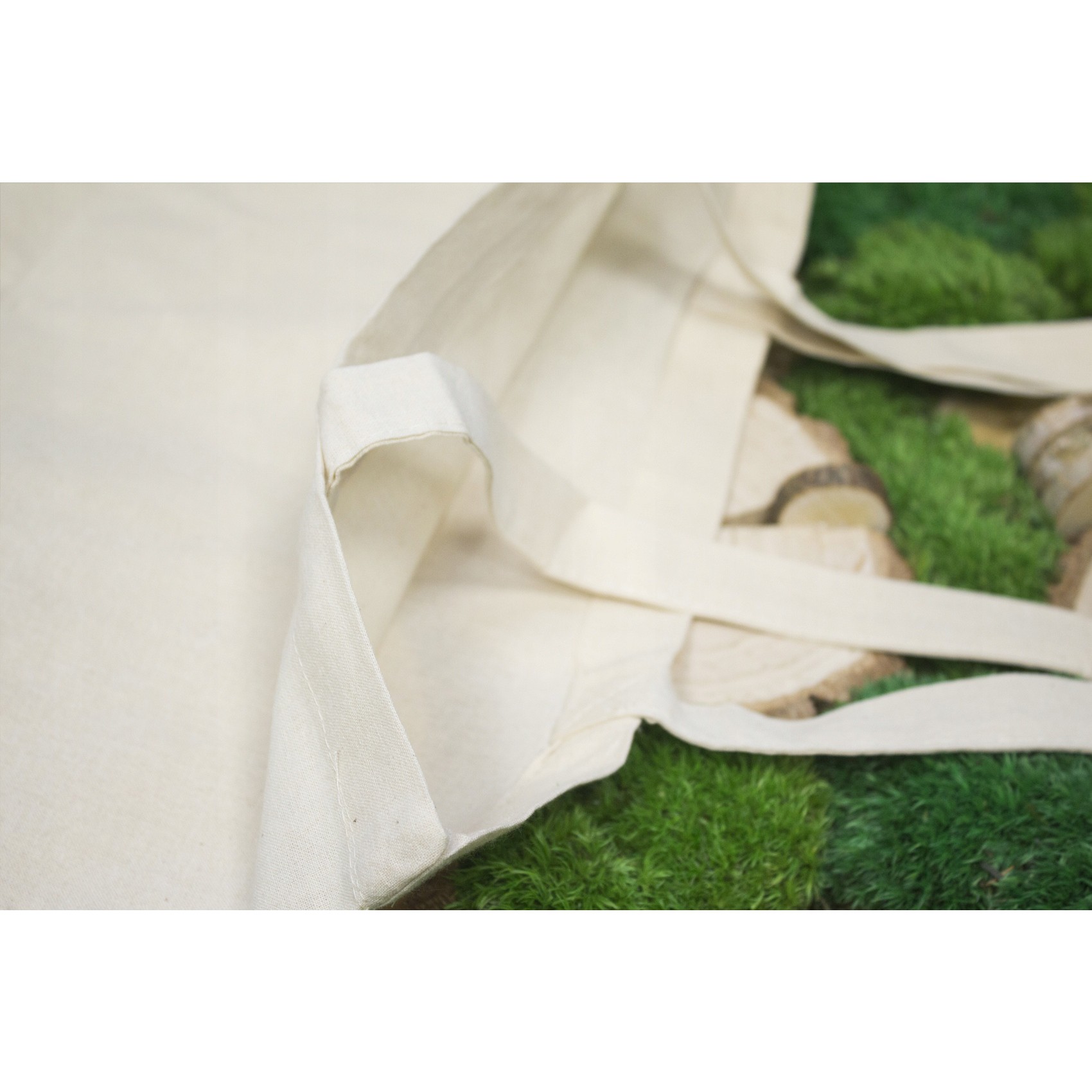 Geantă de bumbac pentru cumpărături ECO bej 38x42cm megamix.sk