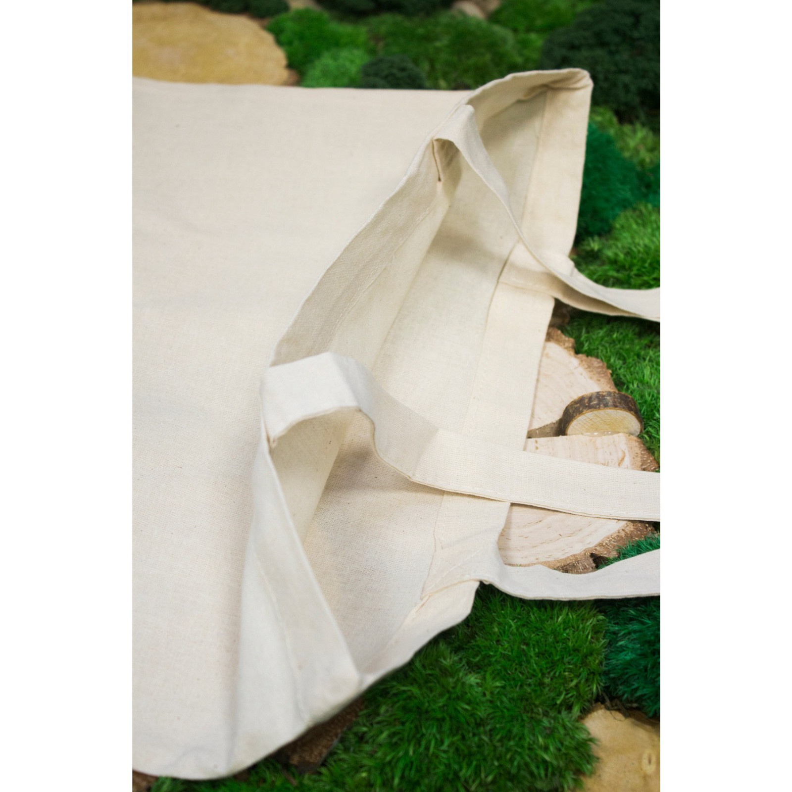 Geantă de bumbac pentru cumpărături ECO bej 38x42cm megamix.sk