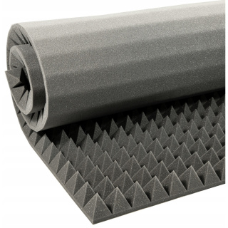 Spumă acustică antifonică PIRAMIDĂ 40mm 200x100cm fără adeziv ignifugă