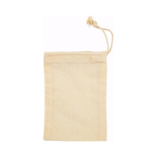 Bavlnená taška 135x95mm so šnúrkou béžová