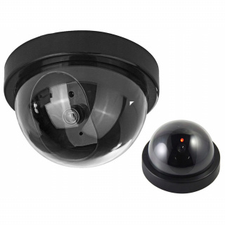 Fiktívna kamera falošná priemyselná atrapa čierna