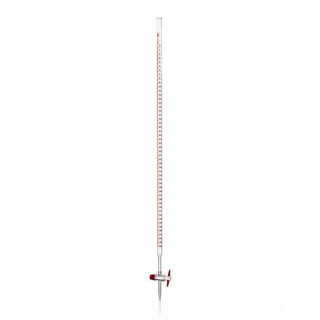 Byretă cu robinet teflonat scară albastră 10ml