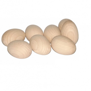 Ouă din lemn pentru decor de Paște 1 bucăți găină