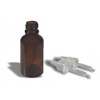 Sticluță farmaceutică de 30ml cu pipetă și dop cu filete