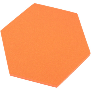 Panou acustic hexagon portocaliu 50x50 cm grosime 3cm hexagon