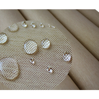 Vodoodolná tkanina imitácia ľanu béžová 160 cm 0,5 mb 210g/m²