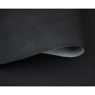 Tkanina čalúnnická NUBUK čierny - semiš