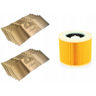 Kärcher papierové filtračné vrecká do vysávača WD3 200 MV3 10ks + 1 filter