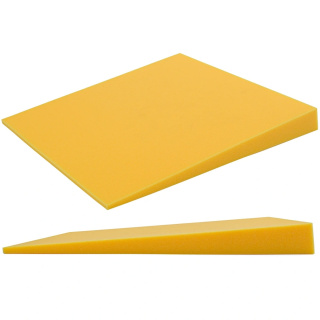 Panou acustic galben KLIN cu tăietură în unghi 50x50 cm grosime 5cm