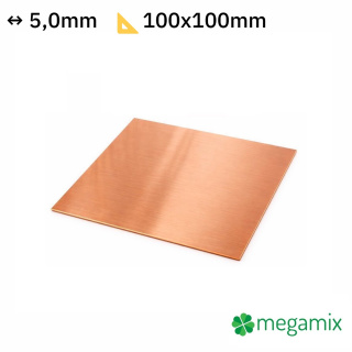 Tabla de cupru 100x100x5,0 mm