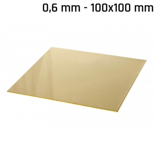 Mosadz plech 100x100x0,6mm