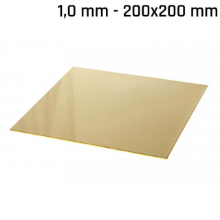 Mosadz plech 200x200x1,0mm