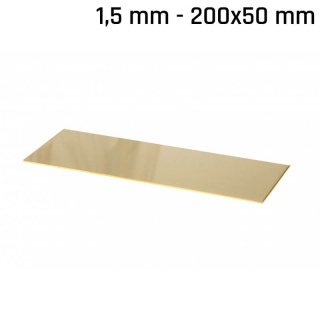 Mosadz plech 200x50x1,5mm
