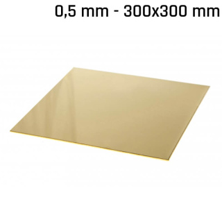 Mosadz plech 300x300x0,5mm