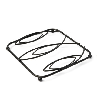 Podložka pod hrniec Leaf 17cm čierna