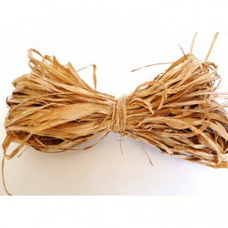 Prírodná hnedá rafia 45g na viazanie kytíc darčekov