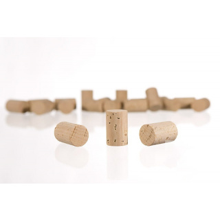 Prírodné pevné korky zátky 38x24mm 10ks na víno I.trieda