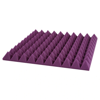 Panou acustic violet PIRAMIDĂ 50x50 cm grosime 5cm
