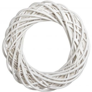 Coroniță din nuiele albă diametru 35 cm