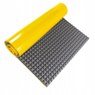 Spumă acustică autoadezivă fonoizolantă PYRAMÍDA 80mm 200x100cm ignifugă