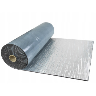Spumă izolatoare autocolantă, gumă impermeabilă cu aluminiu 6mm 25x100cm ISOLMAT M06SH