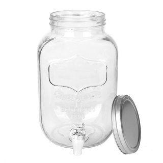 Sklenená dóza s vrchnákom a kohútikom Griffo 4l