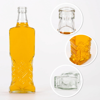 Sklenená fľaša 500ml 25cm UKRAINKA