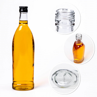 Sklenená fľaša 500ml 28cm SPARK