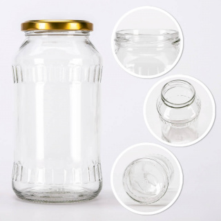 Recipient din sticlă doză 720ml 16cm cu capac