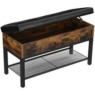 Skrinka na topánky so sedadlom a úložným priestorom 70x30x45cm