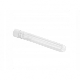 Eprubetă PS 13x100mm cu capac alb 50 bucăți