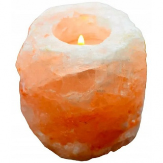 Soľný svietnik na čajové sviečky ionizátor prírodnej himalájskej soli