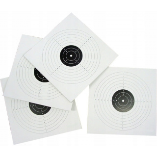 Športové strelecké terče 50ks papierové ciele 14x14cm