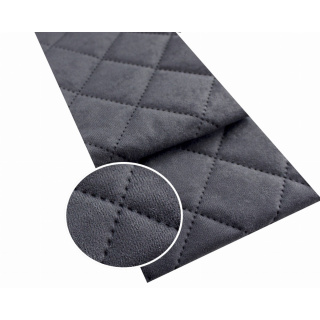 Prešívaná mikrofáza tmavý grafit 150 cm 0,5 mb