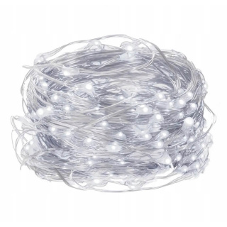 Svetelná reťaz LED svetlá studená biela 100ks 10m