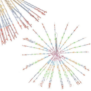 Svetelný drôtik 100ks LED hviezda multifarebná 8 funkcií