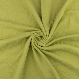 Látka mušelín bavlnený olivová 100% bavlna 0,5m