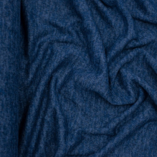 Látka pletenina zafírová melír elastická 0,5m