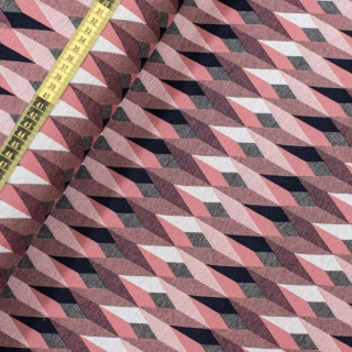 Látka jesenná pletenina kosoštvorce vzor 0,5m