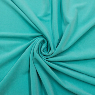 Látka Jersey ITY tyrkysová pletenina bez vzoru 0,5m
