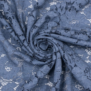 Látka čipka marengo námornícka modrá mäkká 0,5m