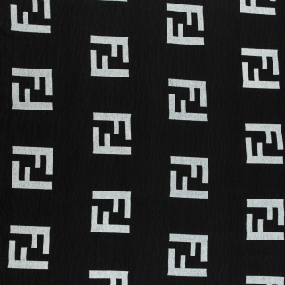 Látka American krep čierna taliansky vzor 0,5m