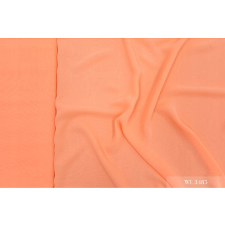 Látka šifón broskyňová hladká bez vzoru 0,5m