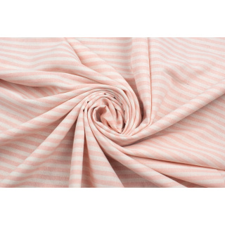 Látka typ ľan ružová pruhy vzor 160g/m² 0,5m