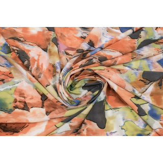 Látka Silki priedušná farebné kvety vzor 0,5m