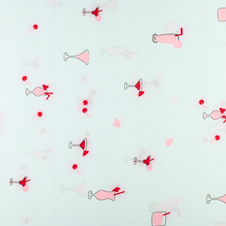 Látka Silki sivá-bledomodrá koktaily vzor 0,5m