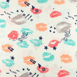 Látka Silki priedušná farebné ústa vzor 0,5m