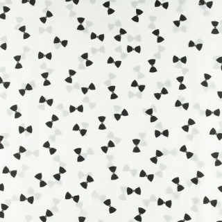 Látka Silki biela čierne mušky vzor 0,5m