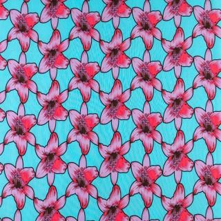 Látka Silki ružovo-fialová ľalie vzor 0,5m