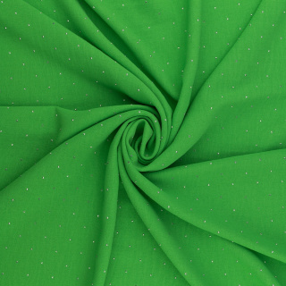 Látka American krep zelená s kamienkami 0,5m